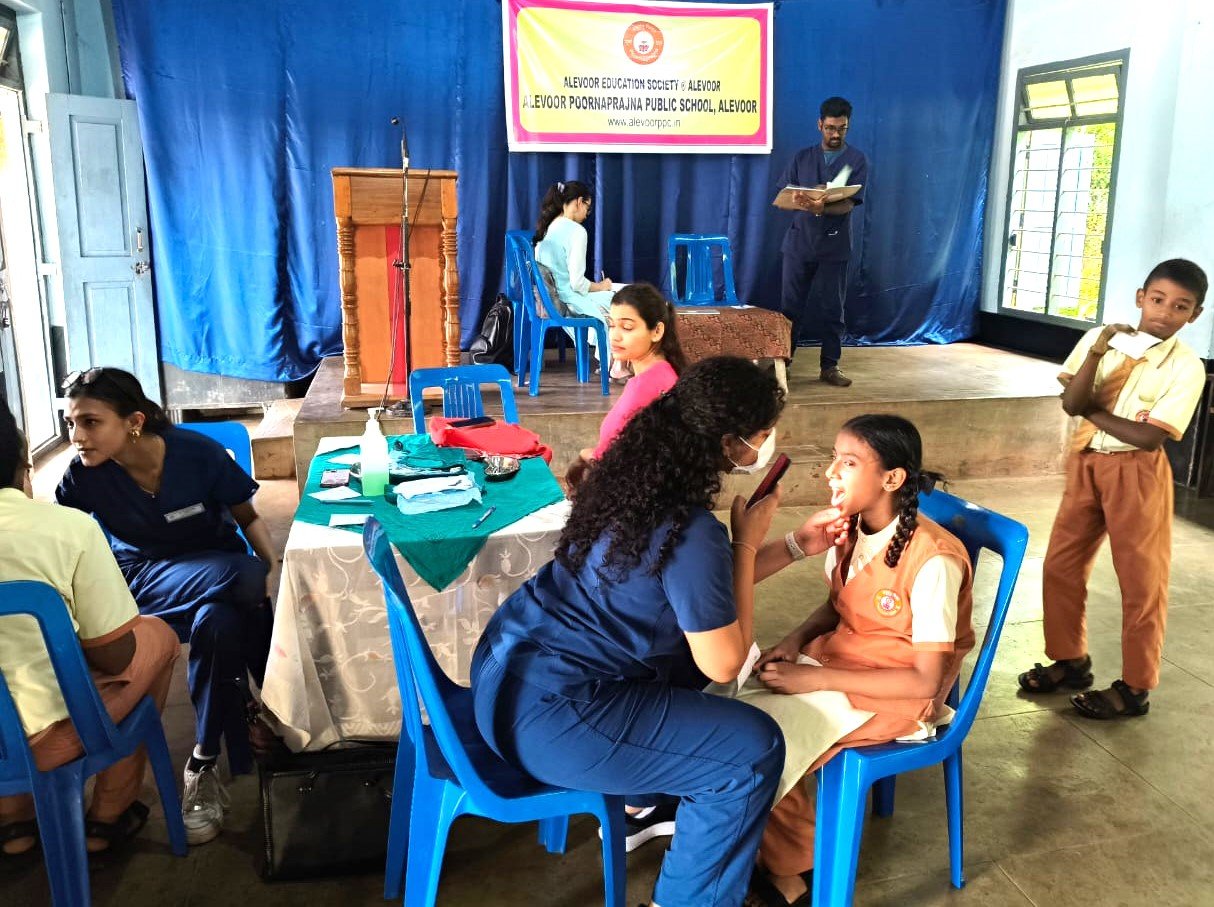 Dental Awareness Program and Check-Up at Alevoor Poornaprajna Public School