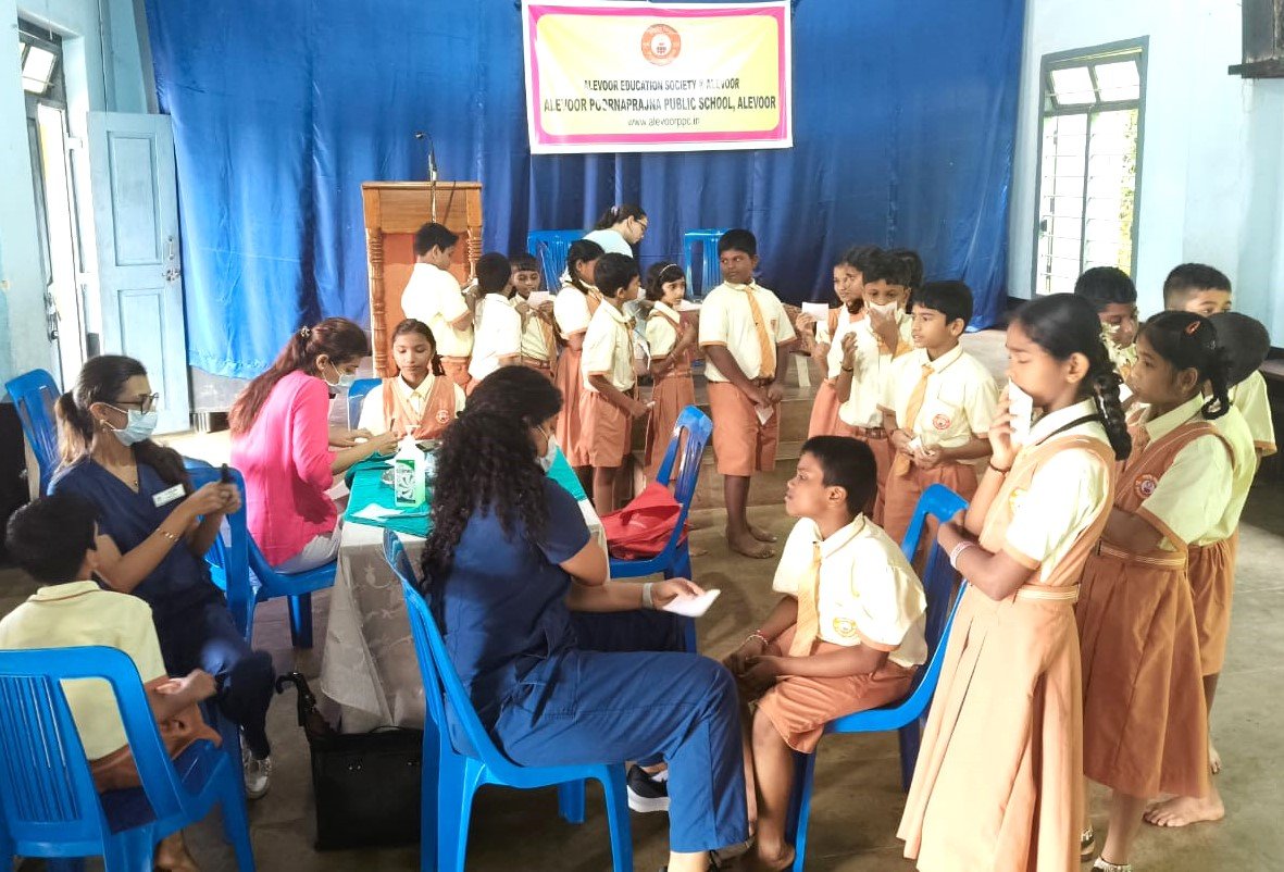 Dental Awareness Program and Check-Up at Alevoor Poornaprajna Public School