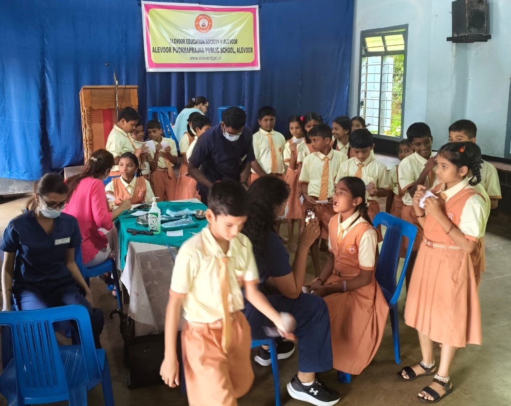 Dental Awareness Program and Check-Up at Alevoor Poornaprajna Public School