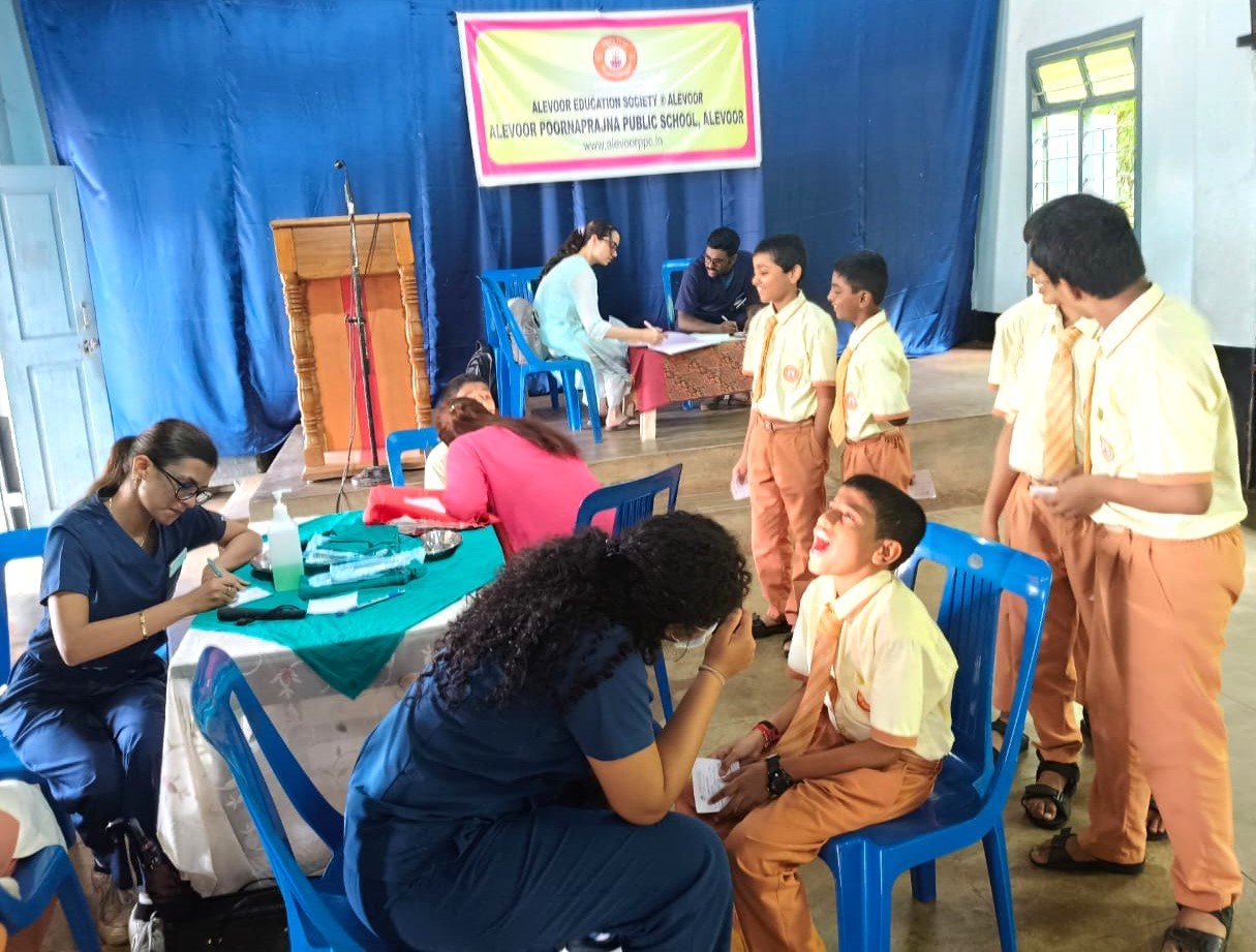 Dental Awareness Program and Check-Up at Alevoor Poornaprajna Public School