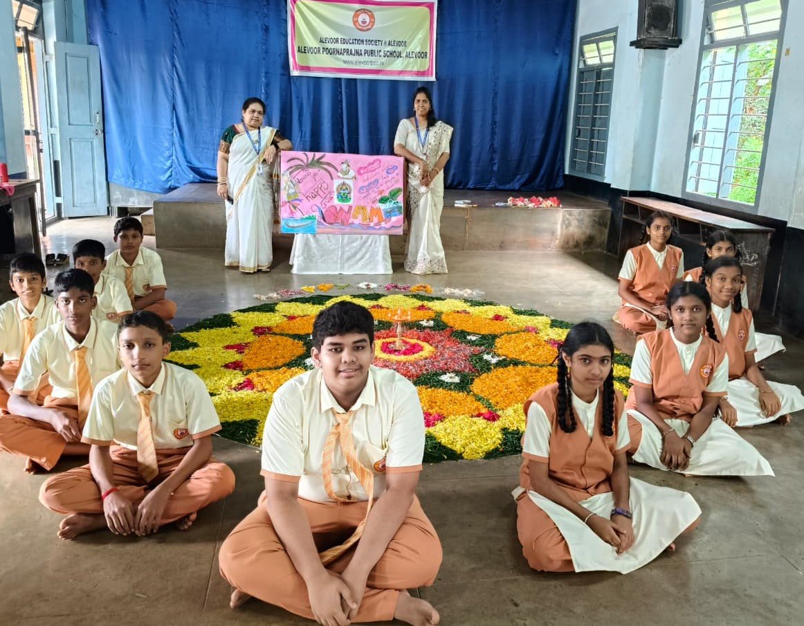 Onam Celebration at Alevoor Poornaprajna Public School