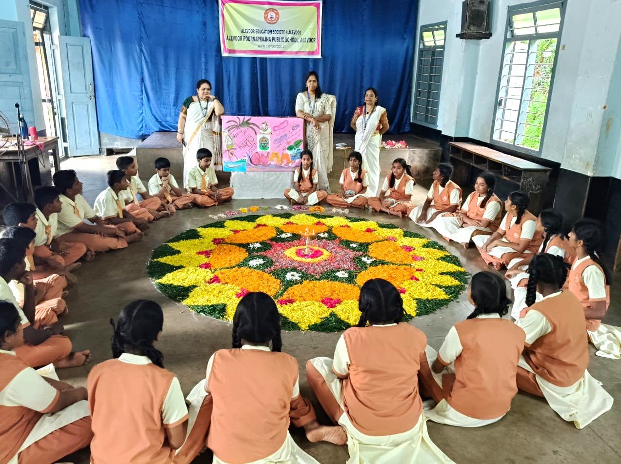 Onam Celebration at Alevoor Poornaprajna Public School