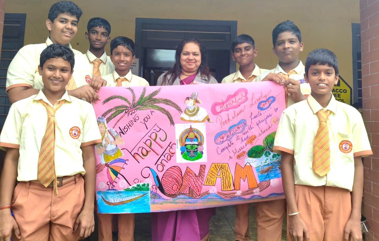 Onam Celebration at Alevoor Poornaprajna Public School