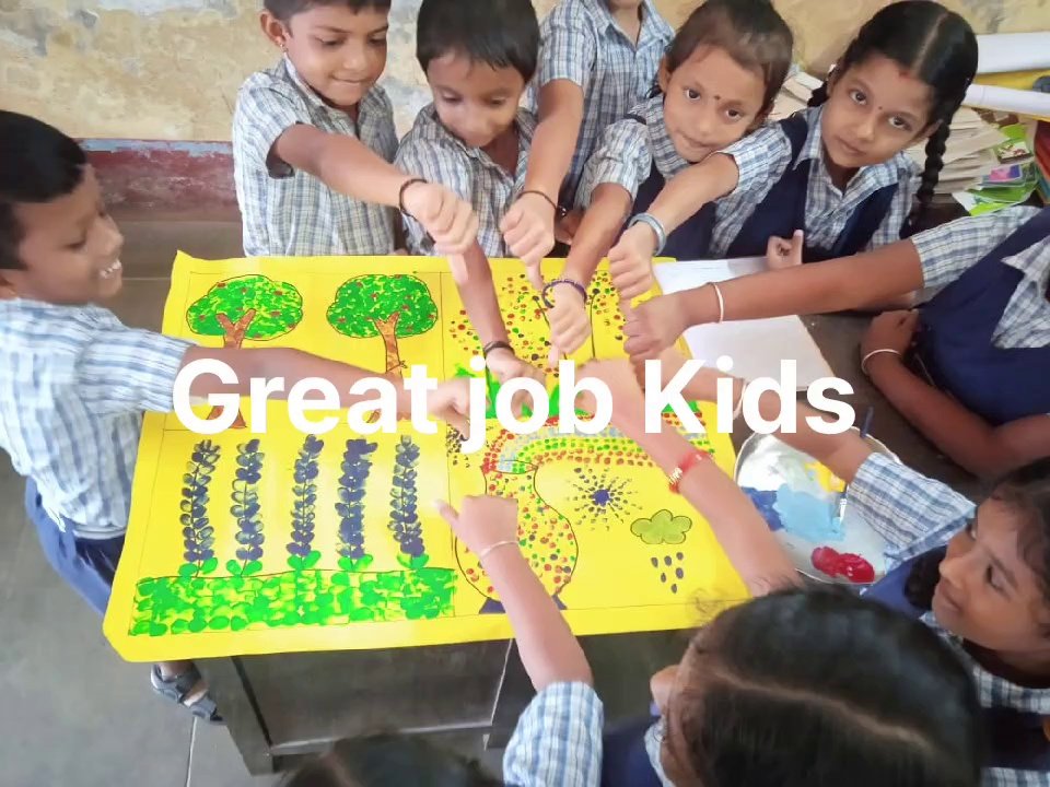 Thumb Printing Activity at Alevoor Poornaprajna Public School