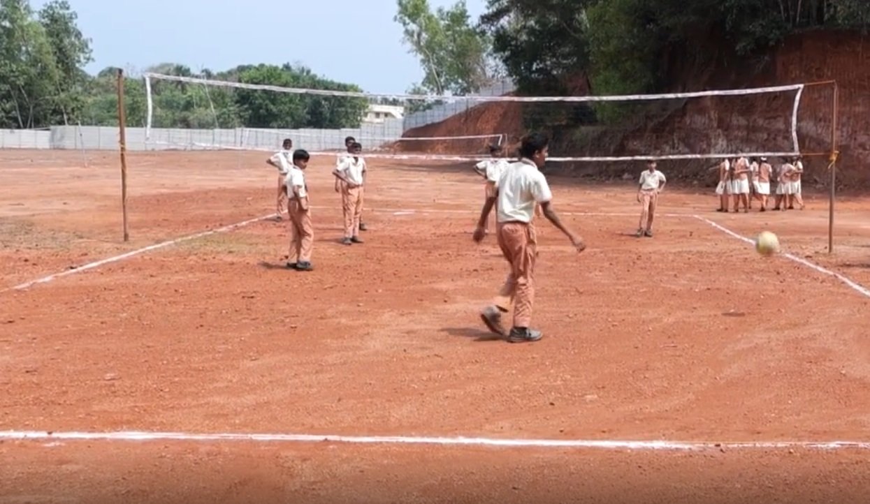 Boys volleyball court at APPS