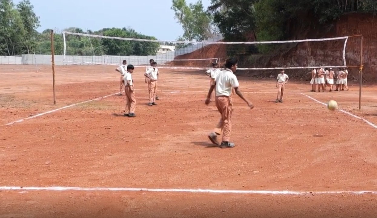 Boys volleyball court